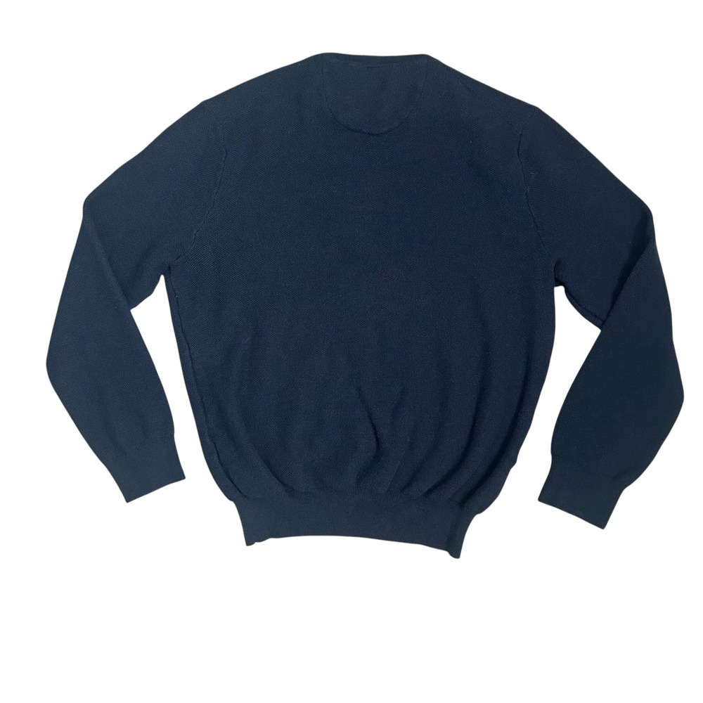 Polo Ralph Lauren Mens Sweater Large Pima Cotton Navy Blue Pony - Picture 4 of 7